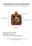 Pet Blessing Tsa-Tsa Charms | Zhaxi Lhamo Pet Tsa-Tsa Leather Case, Harmony & Calm Blessings