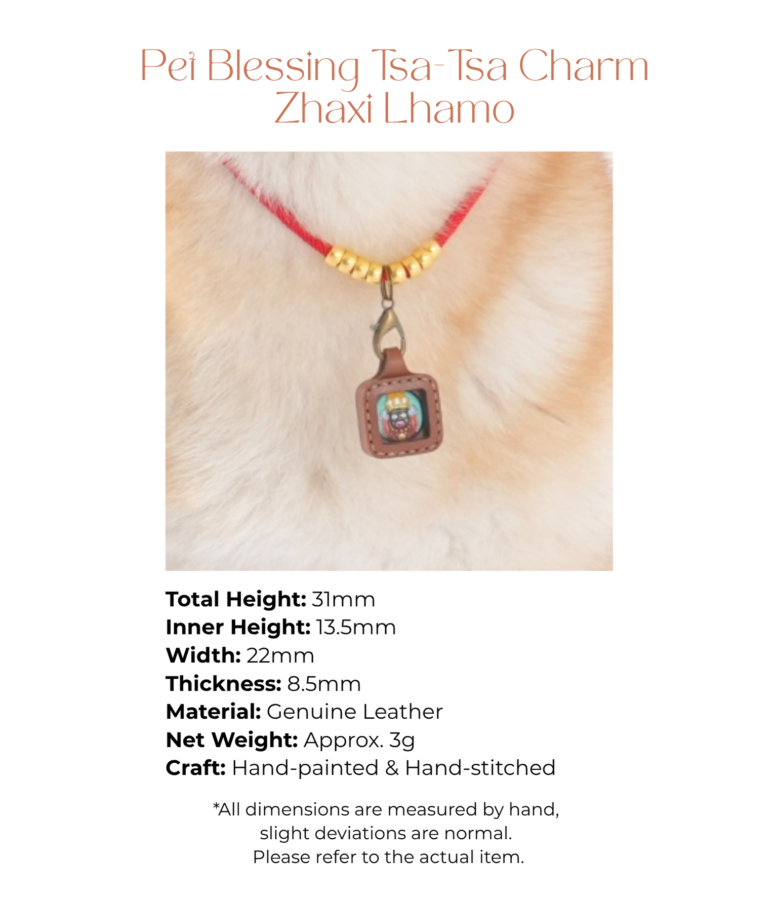 Pet Blessing Tsa-Tsa Charm | Zhaxi Lhamo, Harmony & Calm Blessings