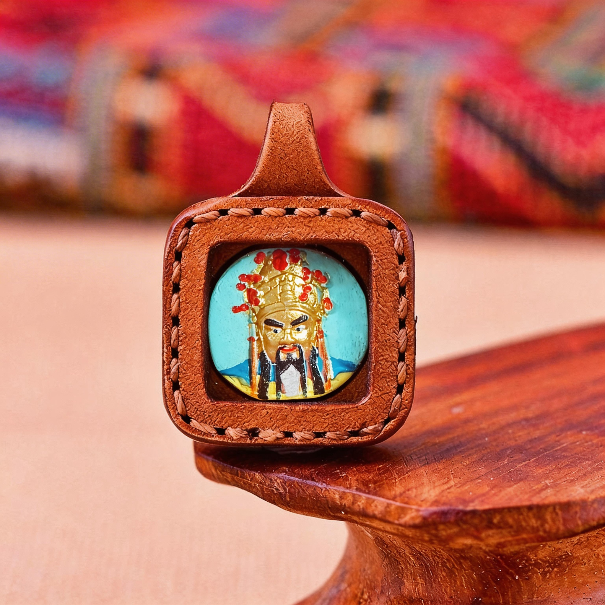 Pet Blessing Tsa-Tsa Charms | Guangji Dragon King Tsa-Tsa Leather Case, Fortune & Protection Blessings