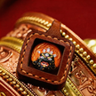 Pet Blessing Tsa-Tsa Charms | Mahakala Tsa-Tsa Leather Case, Protection & Safety Blessings