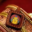 Pet Blessing Tsa-Tsa Charms | Yellow Jambhala Tsa-Tsa Leather Case, Abundance & Vitality Blessings
