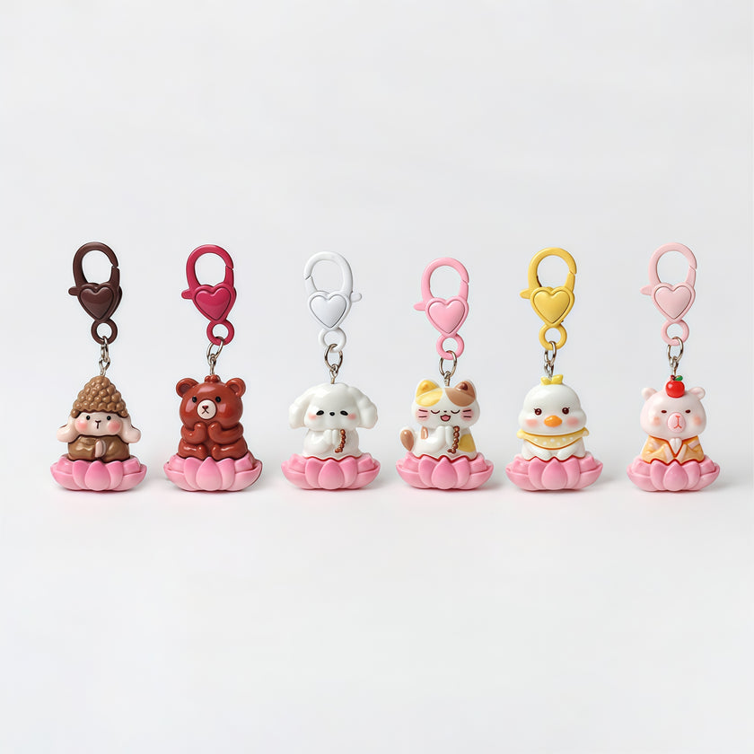 Six-In-One Lotus Animal Pet Blessing Set | Buddhist Lotus Peace & Fortune All-Round Spiritual Protection