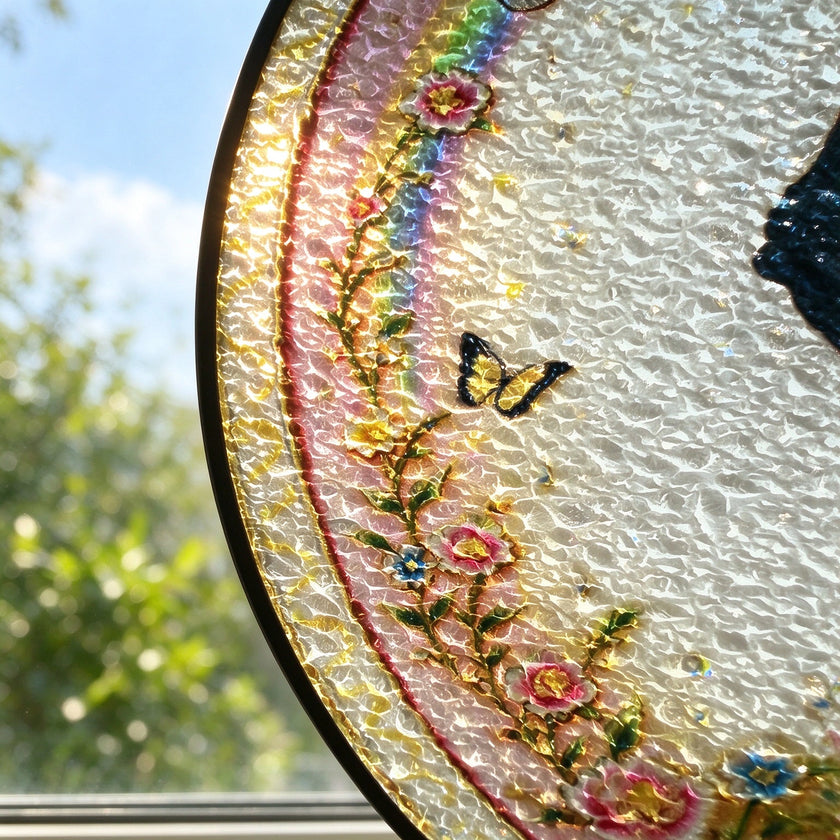 Personalized Pet Portrait Suncatcher – The Spirit Dog, Guardian of Devotion