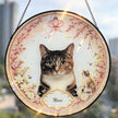 Personalized Pet Portrait Suncatcher – The Spirit Cat, Guardian of Intuition