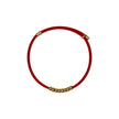 Pet Blessing Collar | Golden Bead Red Cord Collar